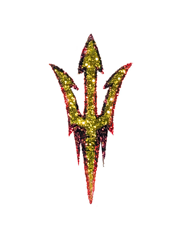 Arizona State Sun Devils Pitchfork Glitter Tattoo 4-pack