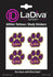 Louisiana State Tigers Paw Print Glitter Tattoo 4-pack - LaDivaSport