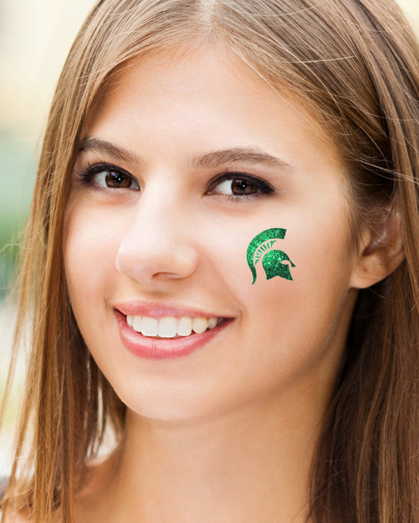 Michigan State Spartans Glitter Tattoo 4-pack