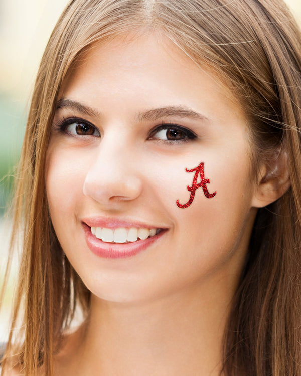 Alabama Crimson Tide A Glitter Tattoo 4-pack