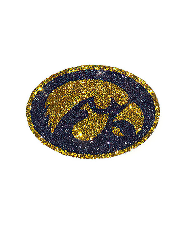 Iowa Hawkeyes Gold Hawk Glitter Tattoo 4-pack