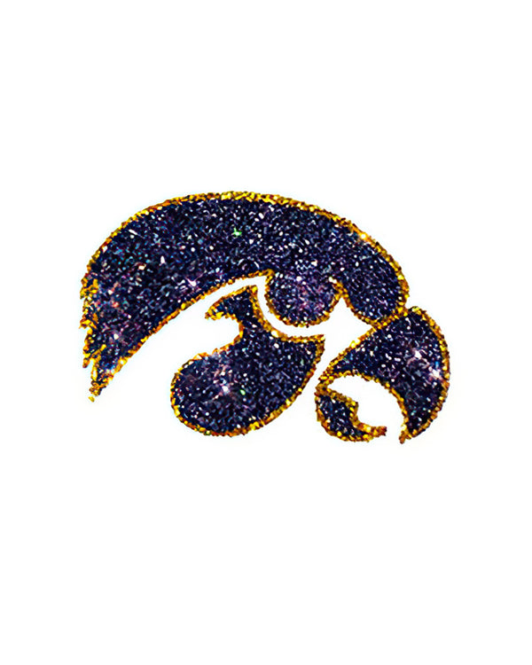 Iowa Hawkeyes Black Hawk Glitter Tattoo 4-pack