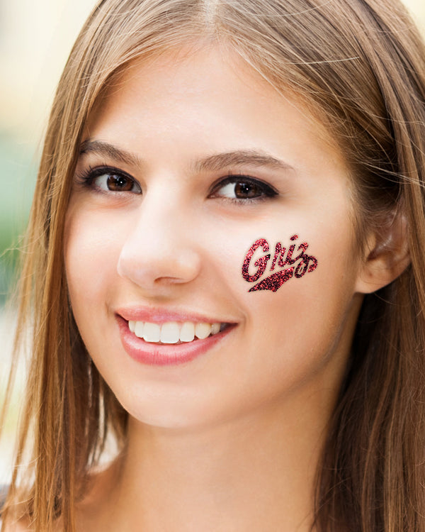 Montana Grizzlies Griz Glitter Tattoo 4-pack