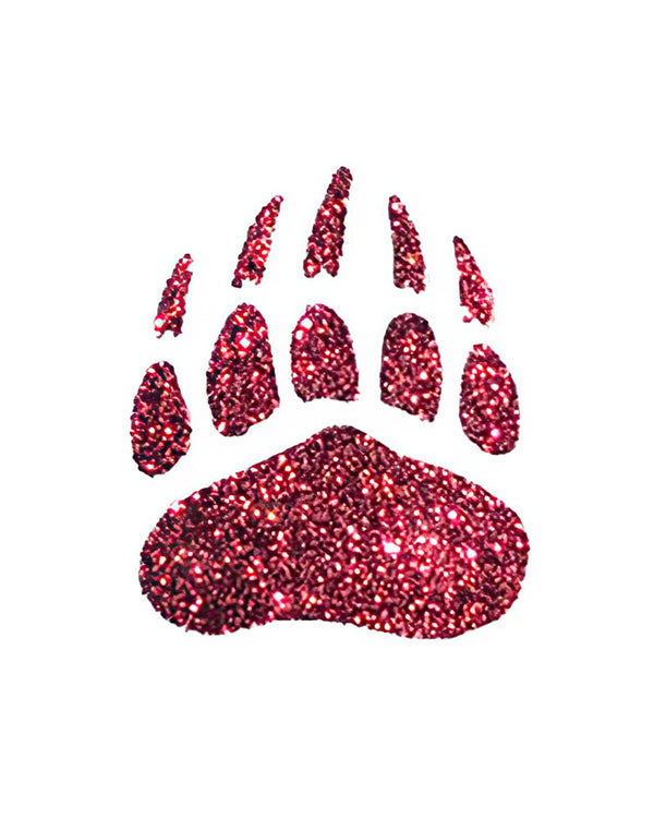 Montana Grizzlies Paw Print Glitter Tattoo 4-pack
