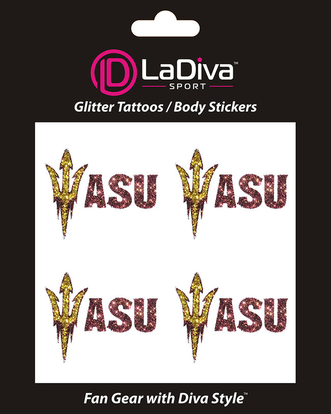 Arizona State ASU Tattoo | Pitchfork LaDivaSport Glitter