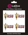 Arizona State Sun Devils ASU Pitchfork Glitter Tattoo 4-pack