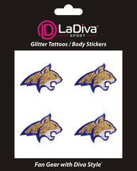 Montana State Bobcats Glitter Tattoo 4-pack