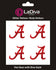 Alabama Crimson Tide A Glitter Tattoo 4-pack