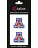 Arizona Wildcats Silver A Glitter Tattoo 2-pack