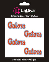 Florida Gators Glitter Tattoo 4-pack