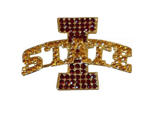 Iowa State University "I State" Crystal Pin